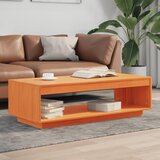 The Living Store Klubska mizica voščeno rjava 110x50x33,5 cm trdna borovina - Klubska Mizica, (21573134) Cene