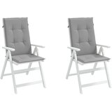  Jastuci za vrtne stolice 2 kom sivi 120 x 50 x 3 cm od tkanine | shoptok.hr