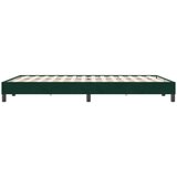 Box Spring krevet bez madracem tamno zeleni 140x220 cm baršun | Eponuda.com