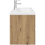  Ormarić za umivaonik s ugradbenim umivaonikom i slavinom Smeđa 100 x 38.5 x 45 cm | shoptok.hr