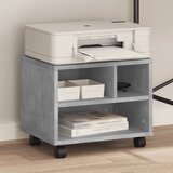 vidaXL Stalak za pisač s kotačima betonska siva 41x32x34,5 cm cijene