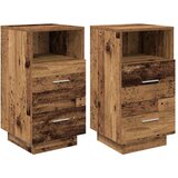 vidaXL Noćni ormarići 2 kom s 2 ladice staro drvo 36x36x68 cm | shoptok.hr