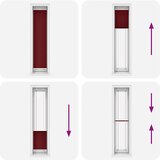  Plisirana zavjesa Bordo crvena 45x200 cm Širina tkanine 44,4 cm Poliester | shoptok.hr