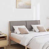 vidaXL tapecirano vzglavje taupe 120 cm masivno borovo les | Shoptok.si