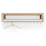 Spinder Design Stenski obešalnik iz masivnega hrasta v naravni barvi/sivorjav s polico 118 cm School – | Shoptok.si