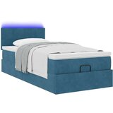 vidaXL Okvir kreveta s madraca tamnoplavi 90x200cm baršunasti | shoptok.hr