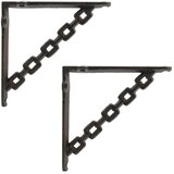  Nosači za zidne police 2 kom. Antikno smeđa 21 x 21 x 3.5 cm - antička smeđa 21 x 21 cm 2 | shoptok.hr