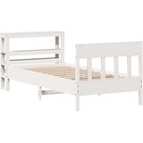 vidaXL Okvir kreveta s uzglavljem bez madraca bijeli 100x200 cm | shoptok.hr