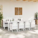  Vrtni Trpezarijski Set Set od 9 Beli Ratan Izdržljiv | shoptok.hr