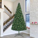 vidaXL Božično drevo z dekorativnimi lučmi Zelena 400 cm PVC | Shoptok.si
