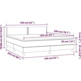  Krevet s oprugama i madracem plavi 160x200 cm od tkanine | shoptok.hr