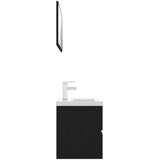  Set kupaonskog namještaja od iverice crni | shoptok.hr