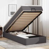  Otomanski okvir kreveta s madracem sivi 90x190cm umjetna koža | shoptok.hr