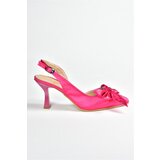 Fox Shoes Women's Fuchsia Satin Fabric Heeled Shoes | shoptok.hr