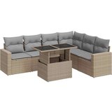 vidaXL 7-dijelni set vrtnih sofa od poliratana s jastucima bež | shoptok.hr