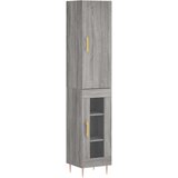 vidaXL Visoka omara siva sonoma 34,5x34x180 cm inženirski les | Shoptok.si