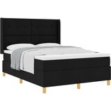 vidaXL Box Spring Postelja z Blazino Črna 140x200 cm Tkanina | Shoptok.si