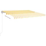  Avtomatsko zložljiva tenda 450x300 cm rumena in bela, (20728782) | Shoptok.si