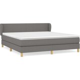  Box spring postelja z vzmetnico temno siva 180x200 cm blago, (20790906) | Shoptok.si