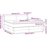  Krevet s oprugama i madracem plavi 180x200 cm od tkanine | shoptok.hr
