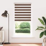 Zebra zavjesa smeđa 105x200 cm širina tkanine 100,9 cm poliester | Shoptok.si