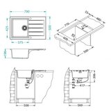 Alveus cadit 20 Pesak-G22 790x500/200 mm | Eponuda.com