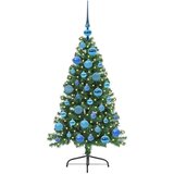 vidaXL Umjetna preddekorirana božićna jelka Zelena 120 cm PVC | Shoptok.si
