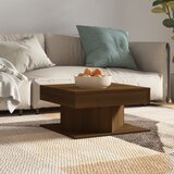 vidaXL Klubska mizica rjavi hrast 57x57x30 cm konstruiran les Cene