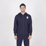 Muški duks sa kapuljačom Classic full zip, Teget