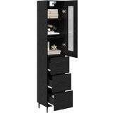  Highboard Crni hrast 34,5 x 34 x 180 cm Konstruirano drvo | shoptok.hr