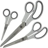 Škarje westcott set easy grip 13cm, 20,1cm, 24,7cm sive 1/3 n-90030 00 WESTCOTT