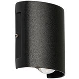 QAZQA Zunanja stenska svetilka črna, vključno z 2 LED svetilkama IP54 - Silly Cene