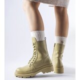 Gemre Green flat boots with protector Zacharie | Shoptok.si