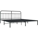 vidaXL Metalni okvir za krevet s uzglavljem crni 193x203 cm | shoptok.hr