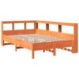  Knjižna postelja brez vzmetnice vošč. rjava 120x190 cm borovina, (21791740) | Shoptok.si