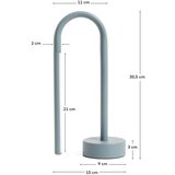 Kave Home Svijetlo plava metalna LED stolna lampa (visina 30 cm) Bow – | shoptok.hr