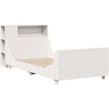  Posteljni okvir brez vzmetnice bel 75x190 cm trdna borovina | Shoptok.si