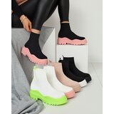 Resti Women's boots on a thicker sole in white and pink Korlic-Shoes | Shoptok.si