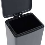  Kanta za otpad s papučicom 30 L siva od nehrđajućeg čelika | shoptok.hr