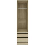 vidaXL Garderobna omara s predali sonoma hrast 50x50x200 cm iverna pl., (20621430) | Shoptok.si