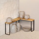 Metaltex Mat črne/naravne lesene dodatne kuhinjske police v kompletu 2 ks 27x8 cm York – | Shoptok.si