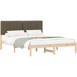  Posteljni okvir z oblazinjenim vzglavjem Taupe 150 x 200 cm, (5000101621) | Shoptok.si