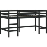  Dječji krevet na kat s tunelom crno-bijeli 90 x 200 cm borovina | shoptok.hr