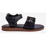 EVENTO Children's Sandals With Velcro Hearts Black Havana | Shoptok.si