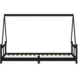  Okvir za dječji krevet crni 80 x 200 cm od masivne borovine | Eponuda.com