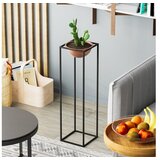 WALLXPERT Ukrasna saksija GED-020-B, 80 cm, O 26 cm,, Crna-terakota | Eponuda.ba