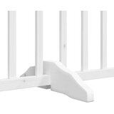 vidaXL Ograda za pse z vrati zložljiva 9 panelov bela 450 cm les | Shoptok.si