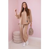 Kesi Cotton sweatshirt pant set light camel Cijene