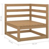  10-dijelna vrtna garnitura od masivne borovine boja meda | shoptok.hr