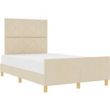 vidaXL Postelja Krem 120x200 cm Tkanina, (22052883) | Shoptok.si